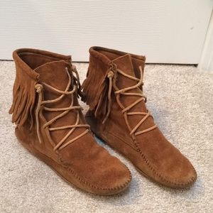 Minnetonka Moccasin Lace-Up Booties
